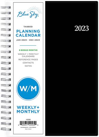 Blue Sky 2023 Weekly and Monthly Planner, January - December, 5" x 8" Wirebound