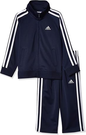 adidas baby boys Tricot Jacket & Clothing Pants Set, Collegiate Navy, 7 US