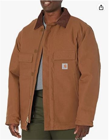 Carhartt Men's Loose Fit Firm Duck Insulated Traditional Coat, XX-Lg