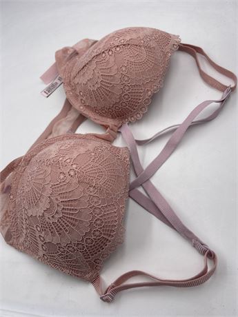 Victoria Secret - Wired Push Up Bra - Pink/Nude -34C