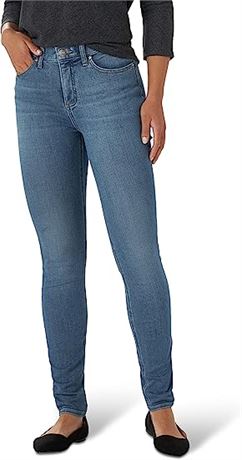 Lee Women's Ultra Lux Mid-Rise Slim Fit Skinny Jean, 14