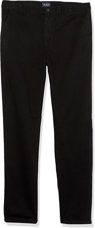 The Children's Place Boys' Husky Stretch Skinny Chino Pants, Size 14, Black