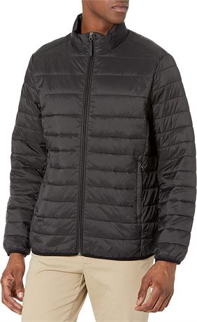 Amazon Essentials Men's Packable Lightweight Water-Resistant Puffer Jacket