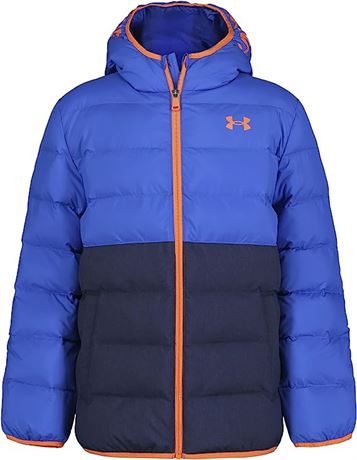 Under Armour Boys' Pronto Colorblock Puffer Jacket, Mid-Weight,5