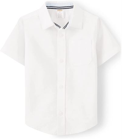 Gymboree Boys and Toddler Short Sleeve Button Up Dress Shirt, Size 10, White