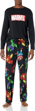 Men's Adult Disney Star Wars Flannel Pajamas Sleep Sets, Marvel Avengers, Large