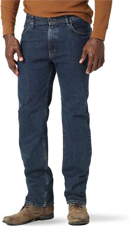 Wrangler Men's Regular Fit Comfort Flex Waist Jean Dark Stonewash 33W x 32L