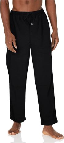 Amazon Essentials Men's Flannel Pajama Pant - Black - XL