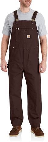 Carhartt Men's Relaxed Fit Duck Bib Overall - Brown - 38x34