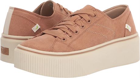 Dr. Scholl's Women's Platform Lace Up Retro Sneaker, Size 6.5M, Tawny Birch