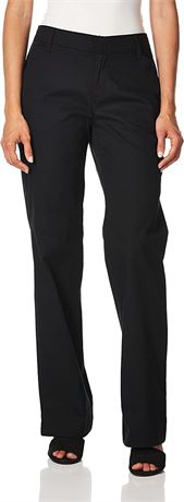 Dickies Women's Relaxed Straight Stretch Twill Pant, Size 14 Short, Black