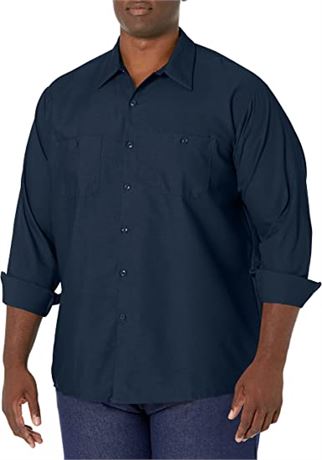 Red Kap Men's Industrial Long Sleeve Work Shirt, XXX-Lg