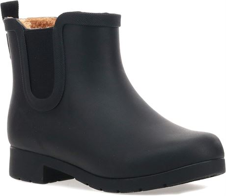 Chooka Women's Waterproof Plush Chelsea Boot, Size 9, Black