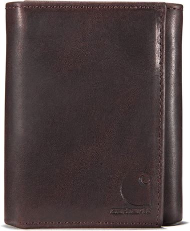 Carhartt Men's Trifold Wallet - Brown Leather