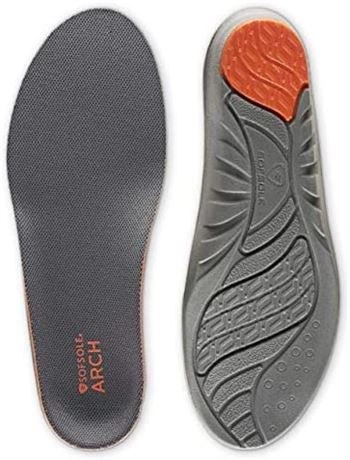 SofSole Perform Men's High Arch Full-Length Foam Shoe Insert, Size 11-12.5