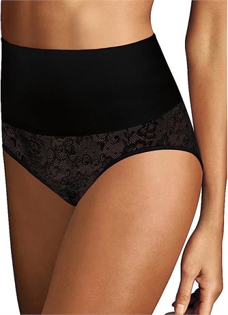 Maidenform womens Tame Your Tummy Shaping Lace, Black Lace, Medium US