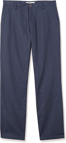 Amazon Essentials Men's Classic-Fit Flat-Front Chino Pants, 38W X 32L, Navy