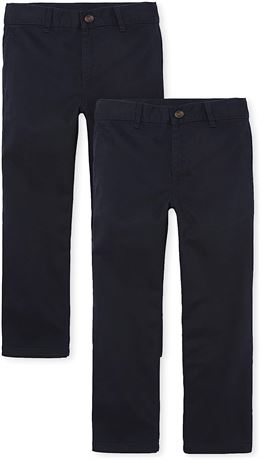 The Children's Place Boys' Chino Pants, 2-Pack, Size 10, Navy