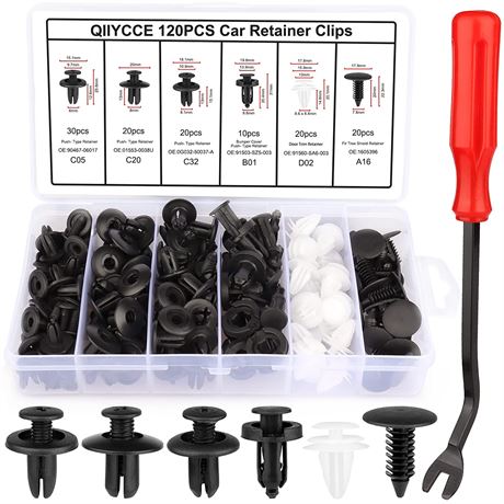 QIIYCCE 120PCS Car Retainer Clip Set