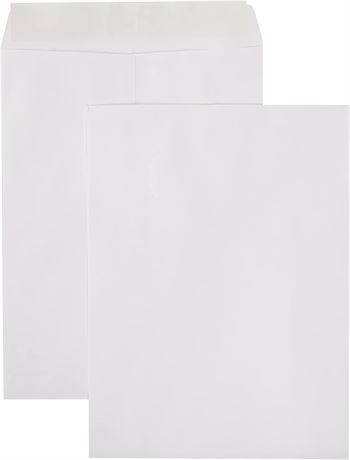 Catalog Mailing Envelopes, Peel & Seal, 9x12 Inch, White, 250-Pack