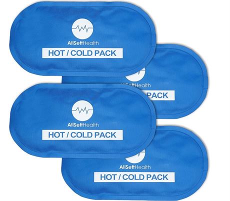 AllSettsHeatlh Reusable Hot and Cold Gel Ice Packs for Injuries - 4 Pack