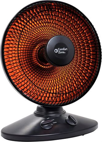 Comfort Zone CZ998 700/1,000-Watt Oscillating Parabolic Radiant Dish Heater