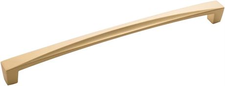 Hickory Hardware H076134-FUB Crest Collection Pull, 8-13/16" Center, Flat Brass