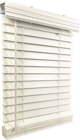 US Window And Floor 2" Faux Wood 23.5"x72", Inside Mount Cordless Window Blind