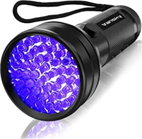 Vansky UV Flashlight Black Light, 51 LED Blacklight Pet Urine Detector