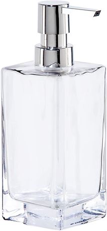 OGGI Square Glass Soap Dispenser - 13oz, Heavy Glass