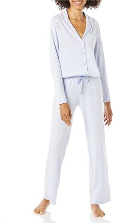 Amazon Essentials Women's Shirt and Full-Length Bottom Pajama Set