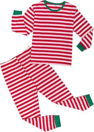 Christmas Matching Family Pajamas Set Holiday PJs Sleepwear, Kids Large