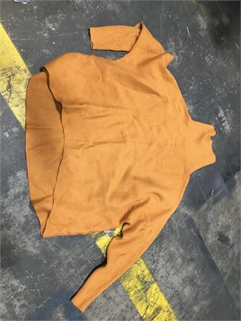 Long Sleeve Orange Female Turtle Neck Medium