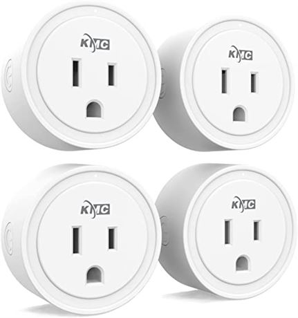 Smart Plug Mini 4Pk, Wi-Fi Outlets for Smart Home, Remote Control Lights/Devices