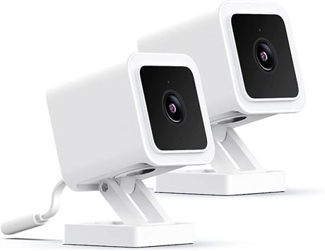 Wyze Cam v3 with Color Night Vision, Wired 1080p HD Security Camera 2-Pack