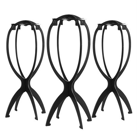 Dreamlover Wig Stand, 3 pack, black