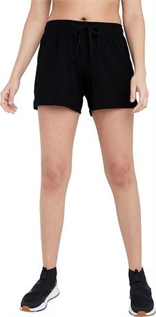 Champion Women's Jersey Shorts, 5" Cotton Shorts, Med