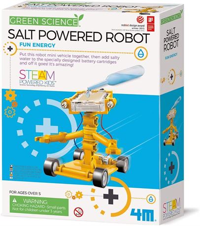 4M Toysmith, Green Science Salt Water Powered Robot Kit