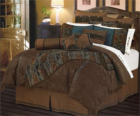 HiEnd Accents Del Rio 5 Piece Comforter Set, Super Queen Size