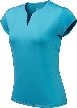 Tennis Shirts for Women Short Sleeves, Solid Golf T Shirts, XX-Lg