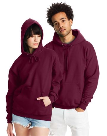 Hanes EcoSmart Unisex Pullover Hoodie, Maroon, Medium