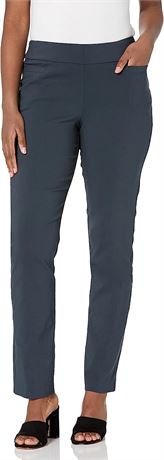 Briggs New York Womens Super Stretch Pants, Gravity Blue, 10 US