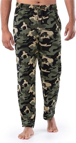 Fruit of the Loom Men's Extended Sizes Jersey Knit Sleep Pant, Med