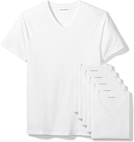 Amazon Essentials Men's V-Neck Undershirt, Pack of 6, XLg