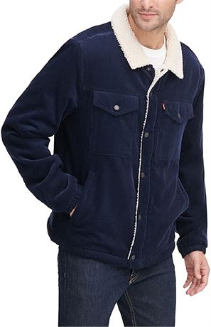 Levi's Men's Corduroy Sherpa Trucker Jacket, Large Tall