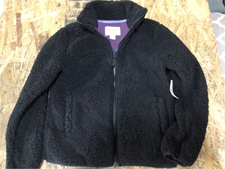 Amazon Essentials Girls and Toddlers' Sherpa Fleece Full-Zip Jacket Medium Black