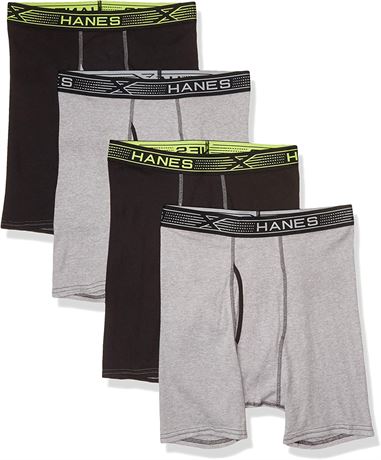 Hanes Ultimate mens Sport X-temp Comfort 4-pack Boxer Briefs, Medium