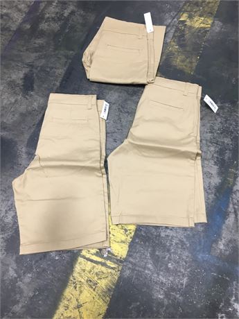 Khaki shorts Pack Of 3 Size 12