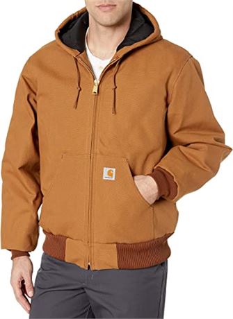 Carhartt Men's Loose Fit Firm Duck Insulated Flannel-Lined Active Jacket, X-Lg