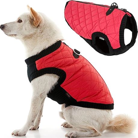 Gooby Fashion Vest Dog Jacket - Red, Small